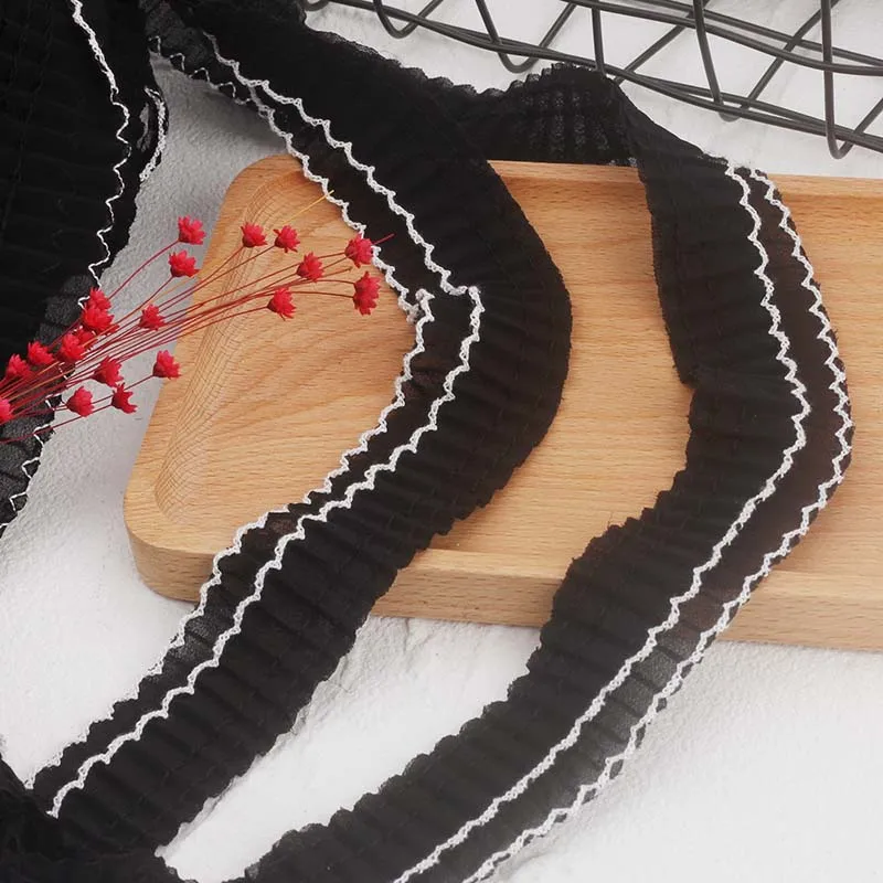 1lot/41Yds Two Layers Chiffon Fabric Pleated Trim Garment Lace Ribbon Collar and Cuffs Skirt Hem DIY Decoration
1lot/41Yds Two Layers Chiffon Fabric Pleated Trim Garment Lace Ribbon Collar and Cuffs Skirt Hem DIY Decoration