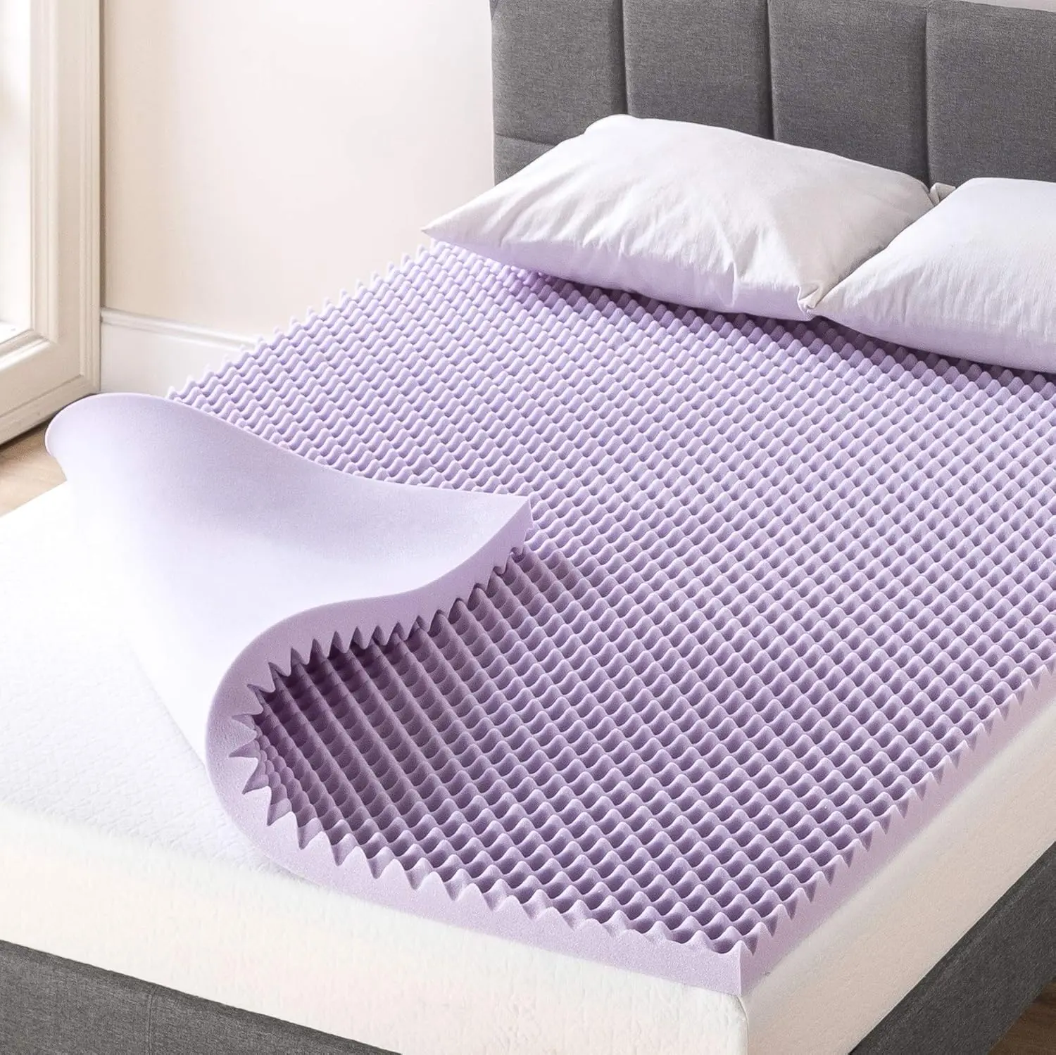 2 H Egg Crate Memory Foam Mattr Topper With Soothing Lavender Infusion, Certipur-Us Certified, Twin, Ecmf-Lv2T
2 H Egg Crate Memory Foam Mattr Topper With Soothing Lavender Infusion, Certipur-Us Certified, Twin, Ecmf-Lv2T