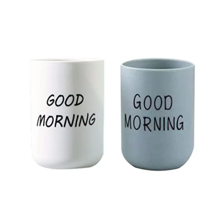 Bathroom Tumblers Cups 2pcs Toothbrush Holders Drinking Cups Large Capacity 330ML Bathroom Mouthwash Brushing Teeth Storage Cup
Bathroom Tumblers Cups 2pcs Toothbrush Holders Drinking Cups Large Capacity 330ML Bathroom Mouthwash Brushing Teeth Storage Cup
