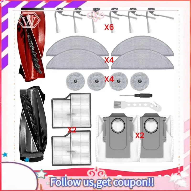 A50F-Accessory Set For Roborock Saros 10 Vacuum Cleaner Parts Main Side Brush Hepa Filter Mop Cloth Dust Bags Accessories Kit
A50F-Accessory Set For Roborock Saros 10 Vacuum Cleaner Parts Main Side Brush Hepa Filter Mop Cloth Dust Bags Accessories Kit