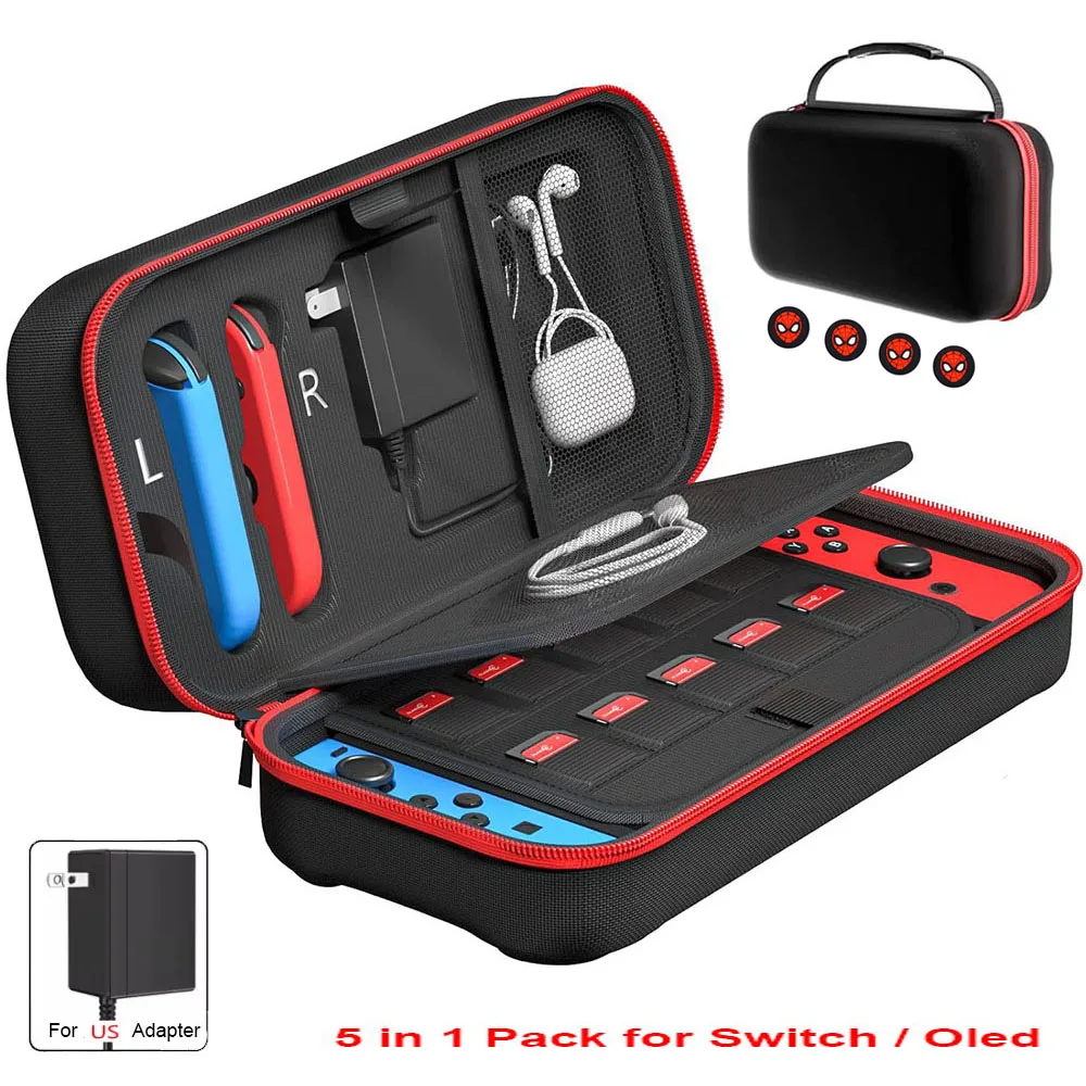 Большая портативная сумка-чехол для Nintendo Switch, дорожная сумка из ткани Оксфорд с защитой от царапин, для хранения игровых аксессуаров Switch OLED
Большая портативная сумка-чехол для Nintendo Switch, дорожная сумка из ткани Оксфорд с защитой от царапин, для хранения игровых аксессуаров Switch OLED