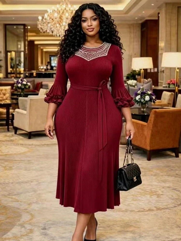 African Dresses For Women Elegant Wedding Muslim Fashion Abayas Dashiki Robe Kaftan 3/4 Sleeve Pleated Dress Turkish Africa New
African Dresses For Women Elegant Wedding Muslim Fashion Abayas Dashiki Robe Kaftan 3/4 Sleeve Pleated Dress Turkish Africa New