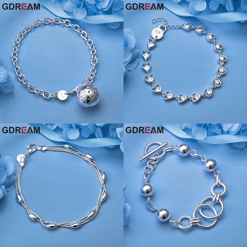 GDREAM 925 Sterling Silver Heart Inlaid Zircon Bracelet European And American Personality Women'S Holiday Gift Jewelry
GDREAM 925 Sterling Silver Heart Inlaid Zircon Bracelet European And American Personality Women'S Holiday Gift Jewelry
