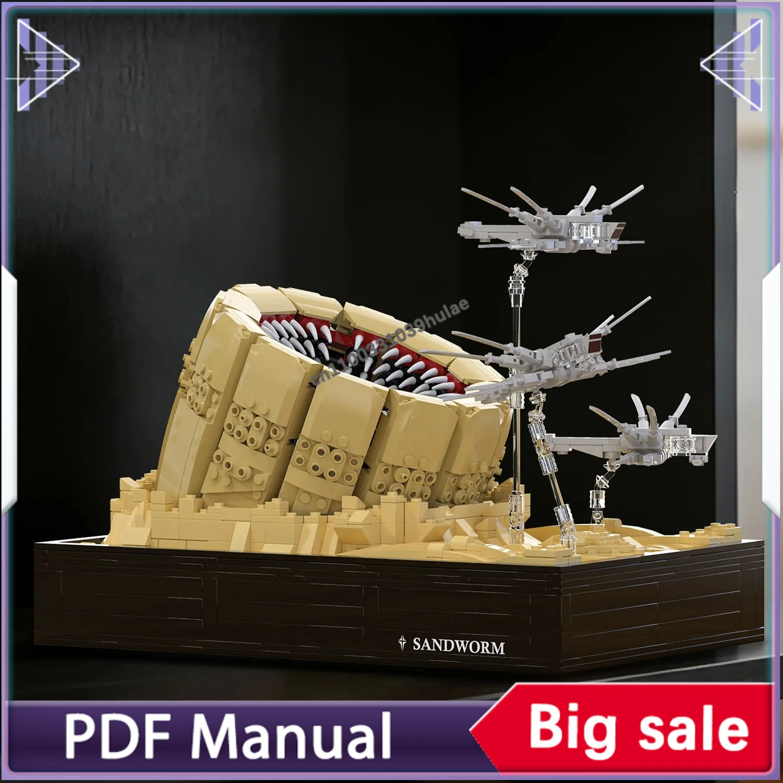 Большая модель песочного червя из строительных блоков, креативный конструктор для самостоятельной сборки, развивающая игрушка, украшение для рабочего стола, рождественский подарок, 1488 деталей
Большая модель песочного червя из строительных блоков, креативный конструктор для самостоятельной сборки, развивающая игрушка, украшение для рабочего стола, рождественский подарок, 1488 деталей