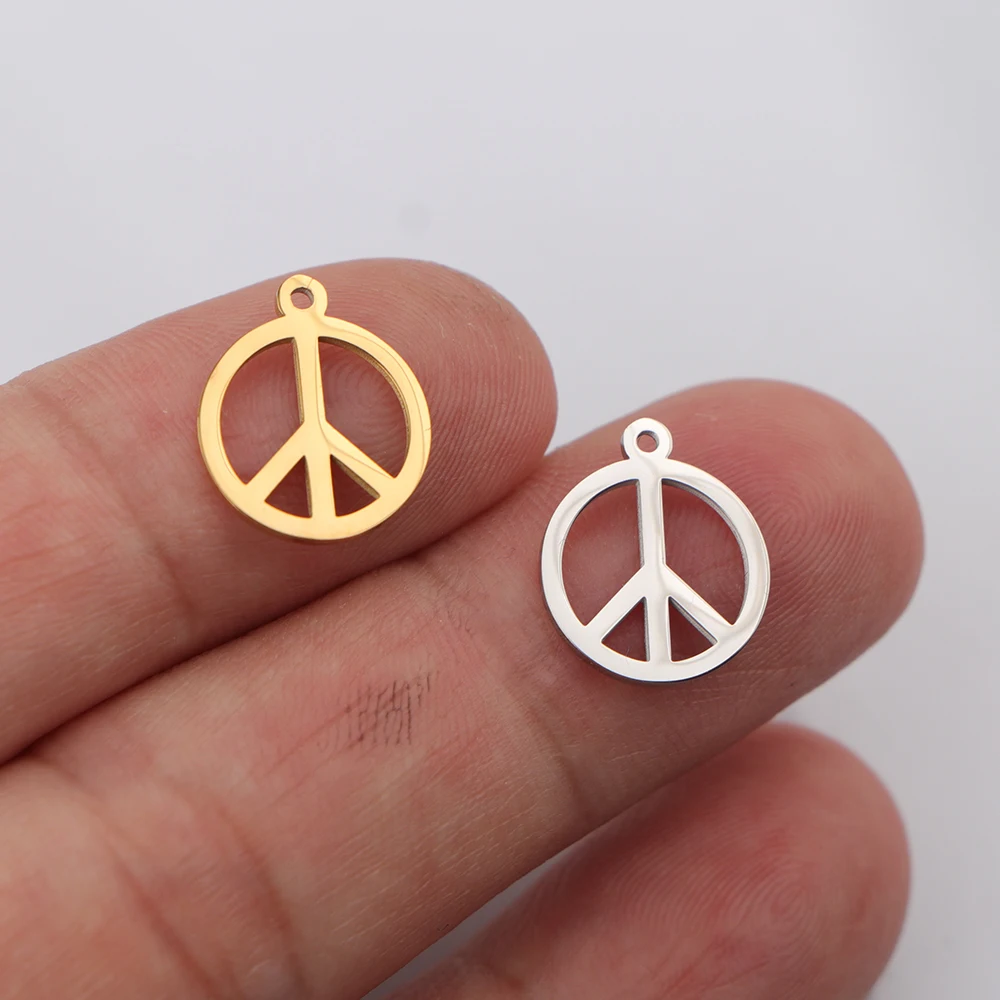 20pcs/lot Mirror Polished Stainless Steel Peace Sign Charm Pendant Hollow Accessories for DIY Jewelry Making Supplies
20pcs/lot Mirror Polished Stainless Steel Peace Sign Charm Pendant Hollow Accessories for DIY Jewelry Making Supplies
