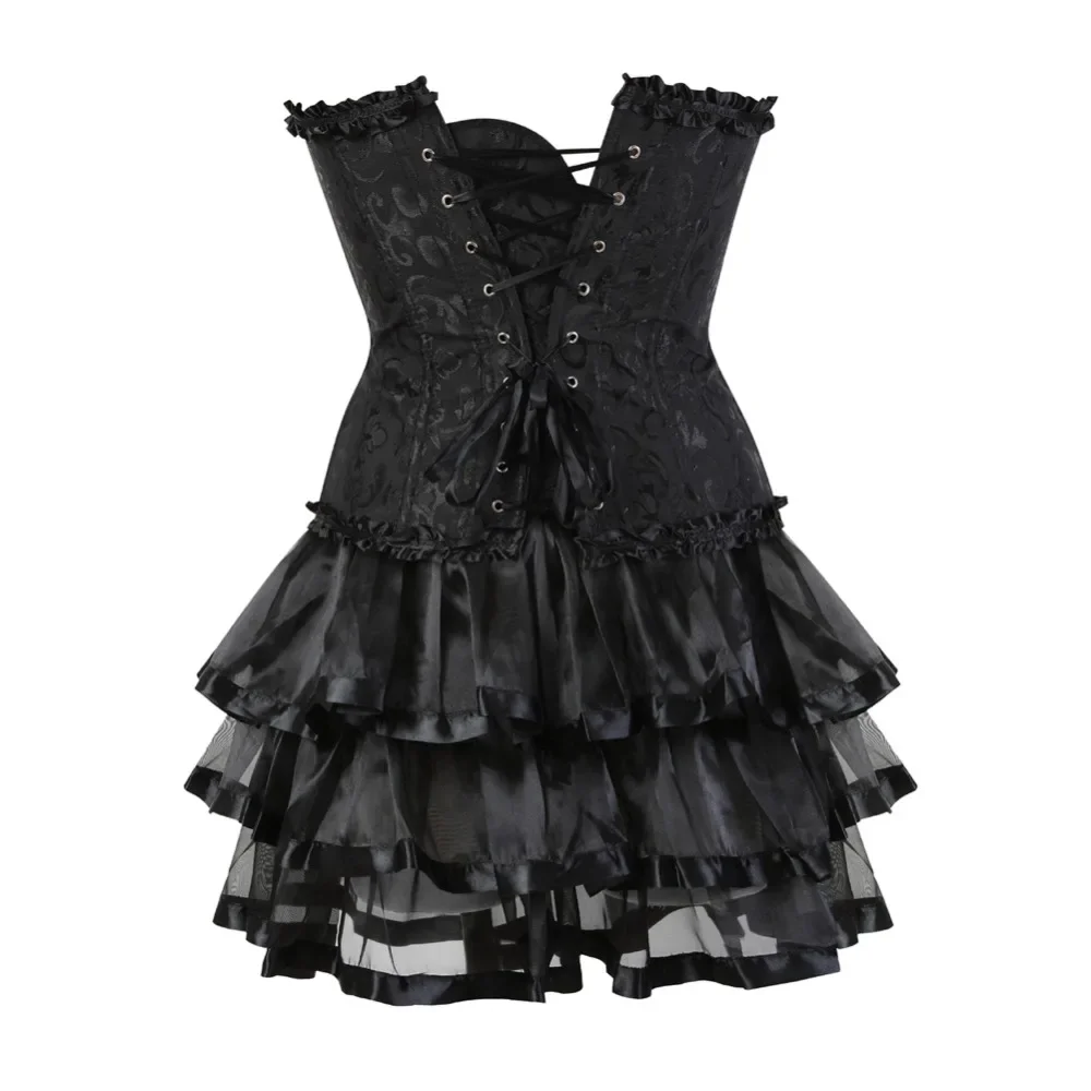 Caudatus Corset Plus Size Dress Skirts Set Tutu For Women Party Bustiers Costume Sexy Lace up Vintage Corselet Clothing Black
Caudatus Corset Plus Size Dress Skirts Set Tutu For Women Party Bustiers Costume Sexy Lace up Vintage Corselet Clothing Black