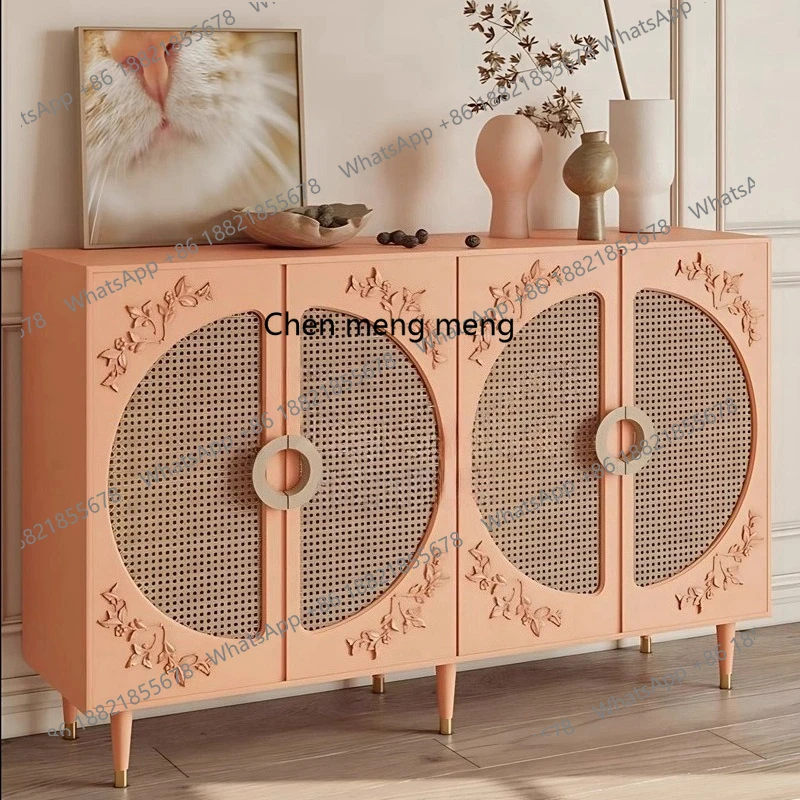 French side cabinet Modern simple rattan storage cabinet Home restaurant storage cabinet
French side cabinet Modern simple rattan storage cabinet Home restaurant storage cabinet