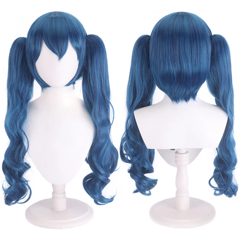 Blue double claw clip cosplay wig, shoulder-length
Blue double claw clip cosplay wig, shoulder-length