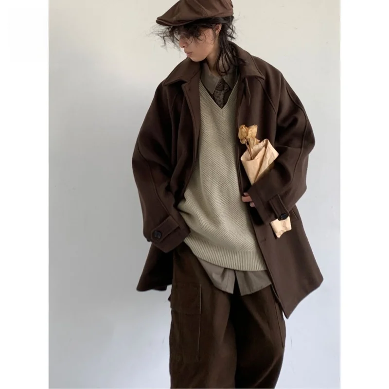 Winter New Sle Retro Japanese Mermaid Woolen Coat Men's Casual Versatile Mid-Length Trousers Polyester Fiber Stand Fit
Winter New Sle Retro Japanese Mermaid Woolen Coat Men's Casual Versatile Mid-Length Trousers Polyester Fiber Stand Fit