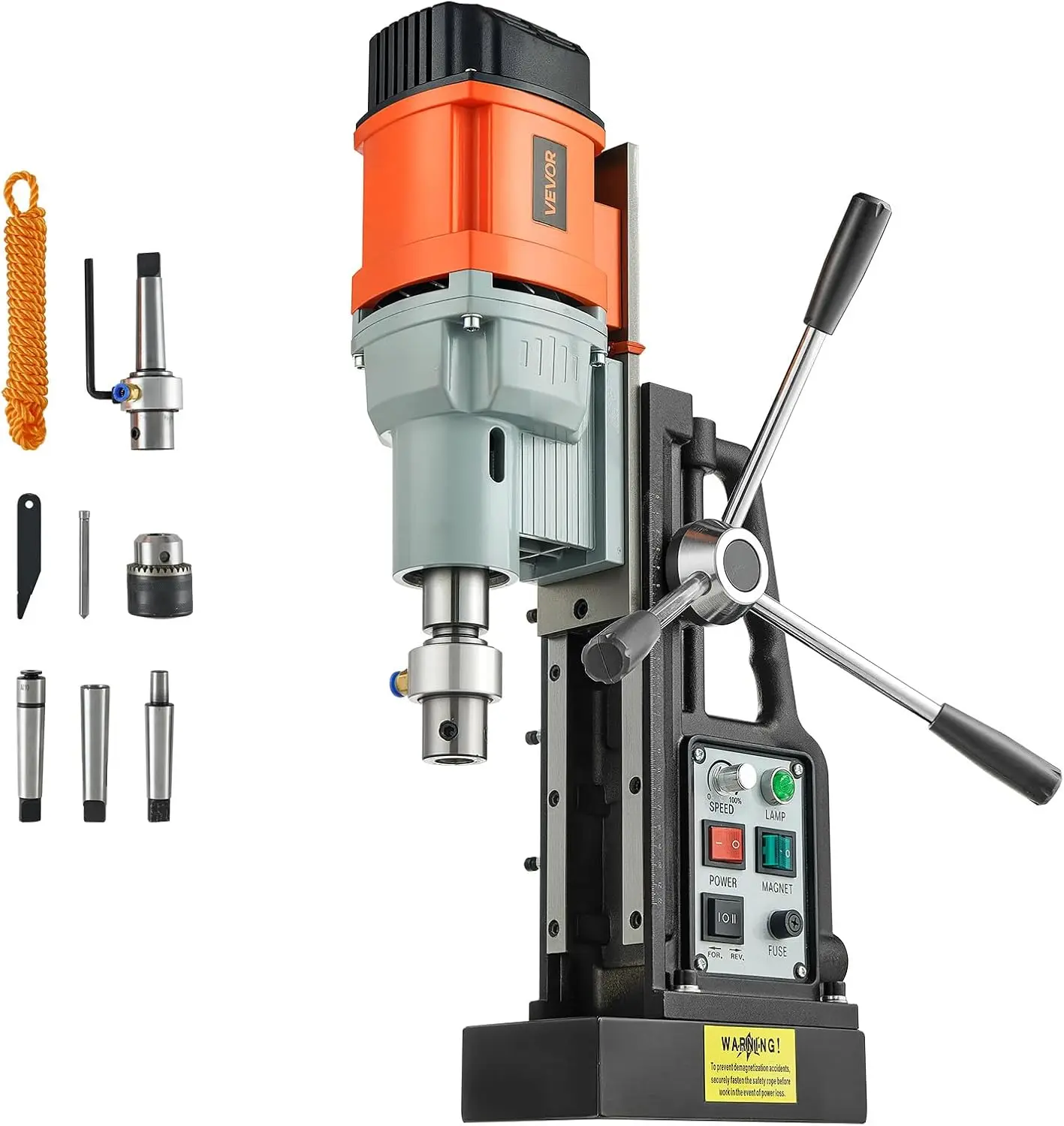 Magnetic Drill Press 1550 W 2 4 in Boring Diameter 2922 lbf Power Mag Drill Press 0 600 RPM Adjustable Speed Morse Taper M3
Magnetic Drill Press 1550 W 2 4 in Boring Diameter 2922 lbf Power Mag Drill Press 0 600 RPM Adjustable Speed Morse Taper M3