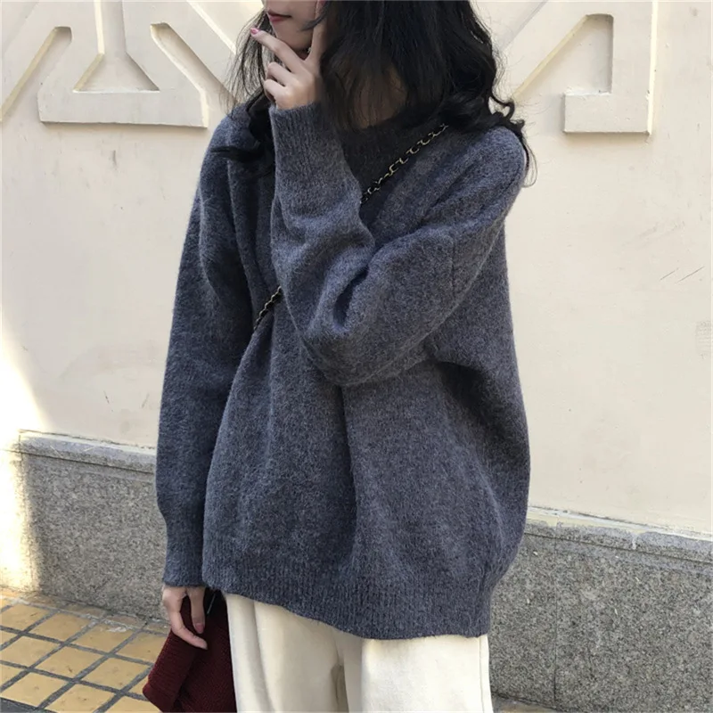 Women Loose Vintage Style Pullover Solid Color Round Neck Sweater Fashion Versatile Soft Comfortable Women Knitted Tops
Women Loose Vintage Style Pullover Solid Color Round Neck Sweater Fashion Versatile Soft Comfortable Women Knitted Tops