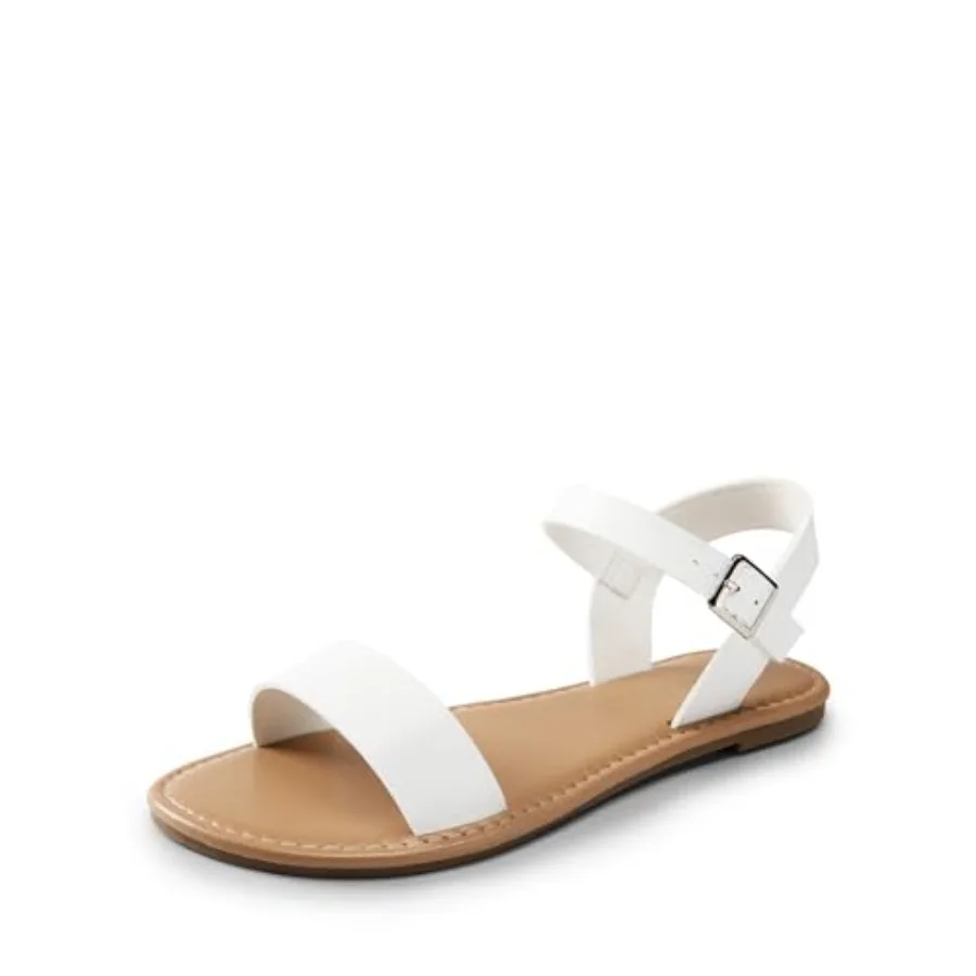 Women's Ankle Strap Flat Sandals Open Toes One Band Buckle Summer Dressy Sandals
Women's Ankle Strap Flat Sandals Open Toes One Band Buckle Summer Dressy Sandals