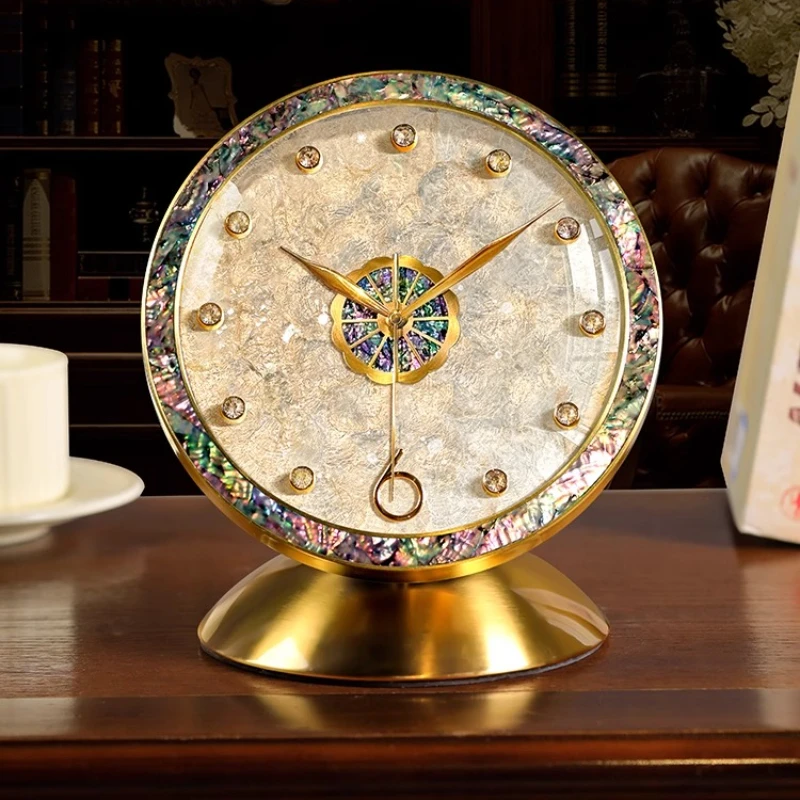 Shell living room 2025 new clock desktop pendulum premium clock placement creative high-end table clock
Shell living room 2025 new clock desktop pendulum premium clock placement creative high-end table clock