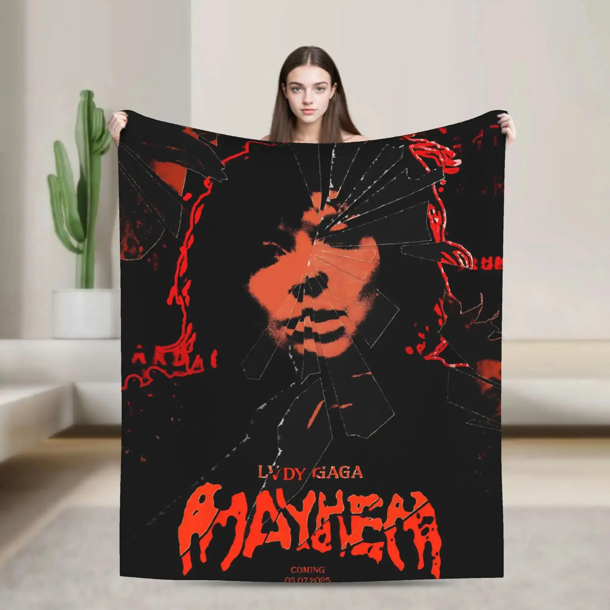Lady Gaga Mayhem Album Inspired Soft Warm Plush Throw Blanket for Living Room Bed Travel Fashion Flannel Bedspread Cover
Lady Gaga Mayhem Album Inspired Soft Warm Plush Throw Blanket for Living Room Bed Travel Fashion Flannel Bedspread Cover