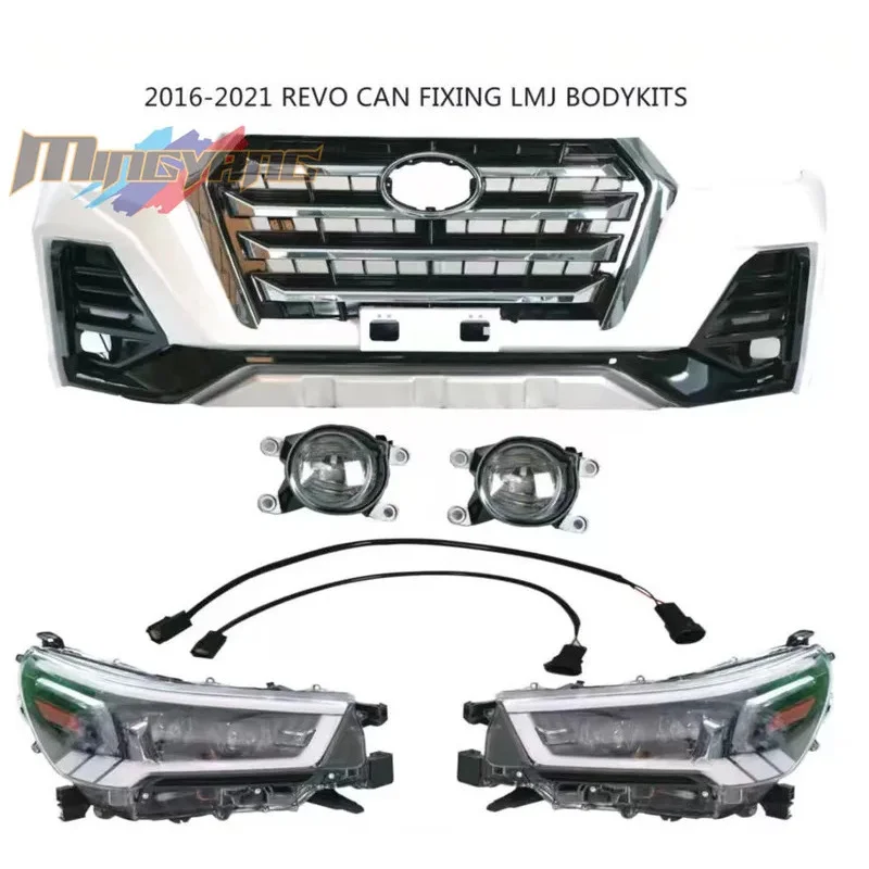 New val Body Kit Front Bumper Grille Bodykit for Hlilux Revo Rocco 2016-2021 Modified LMJ Facelifts
New val Body Kit Front Bumper Grille Bodykit for Hlilux Revo Rocco 2016-2021 Modified LMJ Facelifts