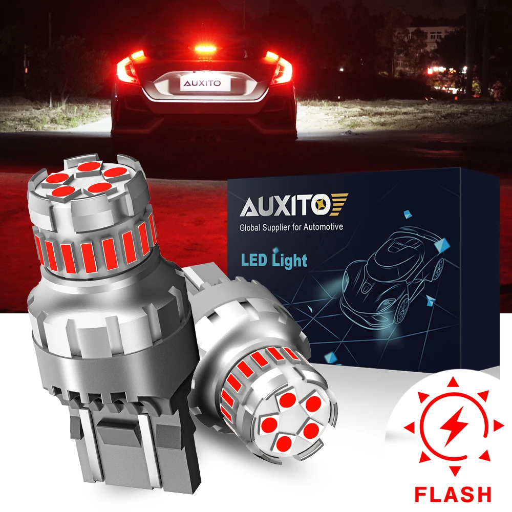 2Pcs Flash Red 7443 W21/5W W21W 3157 P27/7W LED Brake Stop Reverse Tail Light Bulb Strobe Blinking Signal Lamp For Car 12V 7W
2Pcs Flash Red 7443 W21/5W W21W 3157 P27/7W LED Brake Stop Reverse Tail Light Bulb Strobe Blinking Signal Lamp For Car 12V 7W