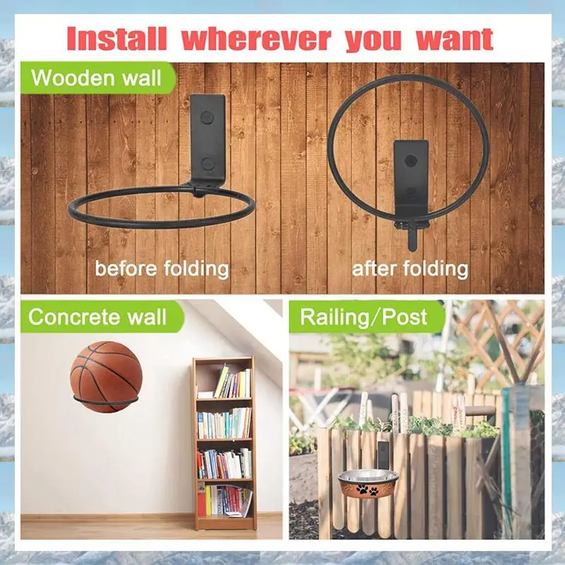 2025 горячий стиль, 4 упаковки, складной держатель для мячей, настенный, спортивная стойка для демонстрации мячей для баскетбола, волейбола, регби, футбола
2025 горячий стиль, 4 упаковки, складной держатель для мячей, настенный, спортивная стойка для демонстрации мячей для баскетбола, волейбола, регби, футбола