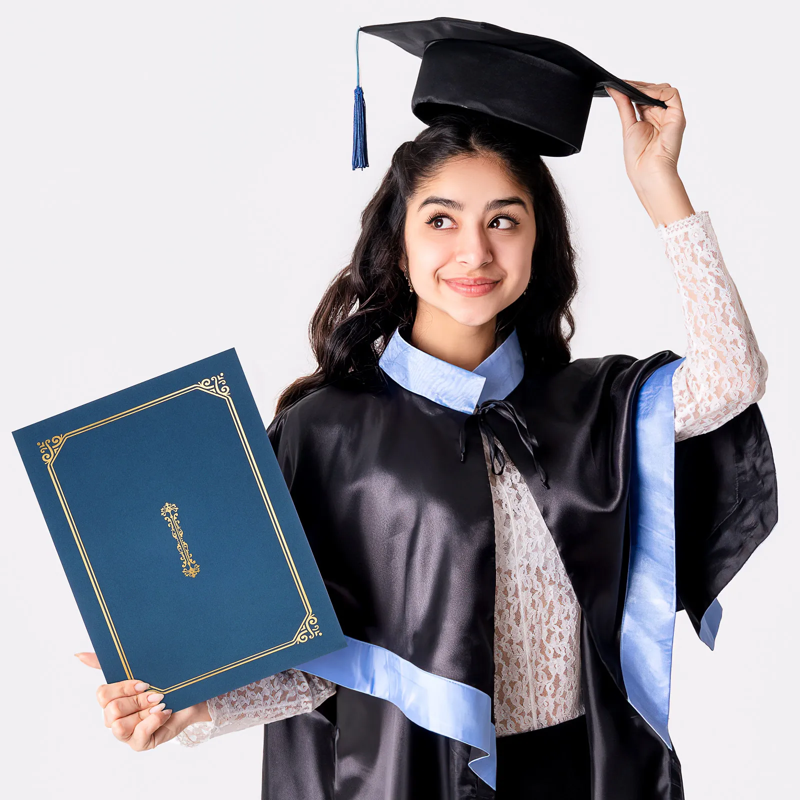 4Pcs A4 Certificate Holder Elegant Gold Foil Border Diploma Cover Document Presentation Folder for Awards Diplomas Certificates
4Pcs A4 Certificate Holder Elegant Gold Foil Border Diploma Cover Document Presentation Folder for Awards Diplomas Certificates