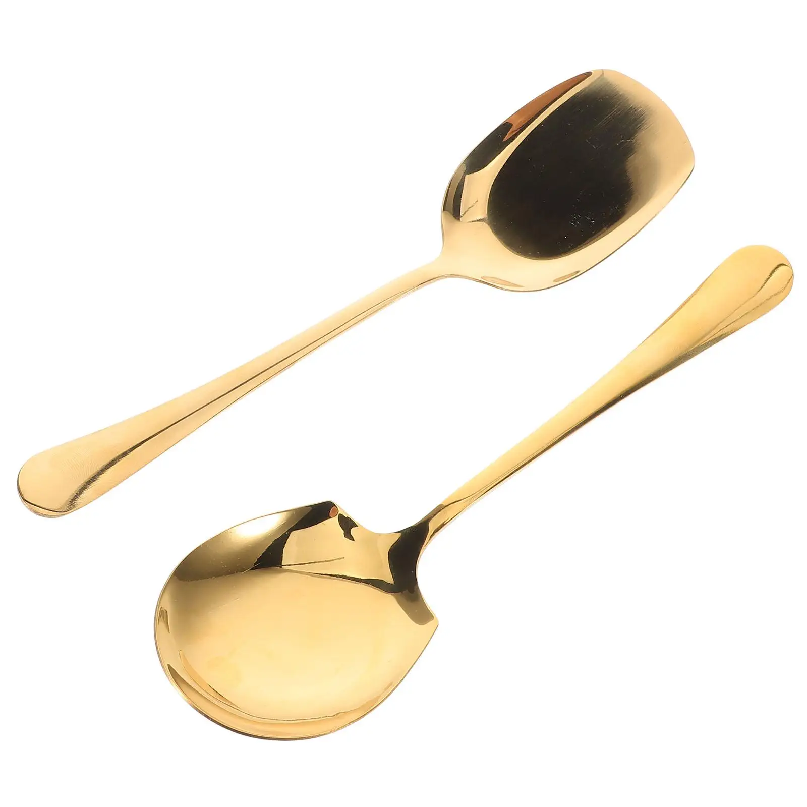 2Pcs Golden Soup Food Serving Spoons Spoons Stainless Steel Serving Ladle Kitchen Household Metal Spoon Salad Spoon
2Pcs Golden Soup Food Serving Spoons Spoons Stainless Steel Serving Ladle Kitchen Household Metal Spoon Salad Spoon