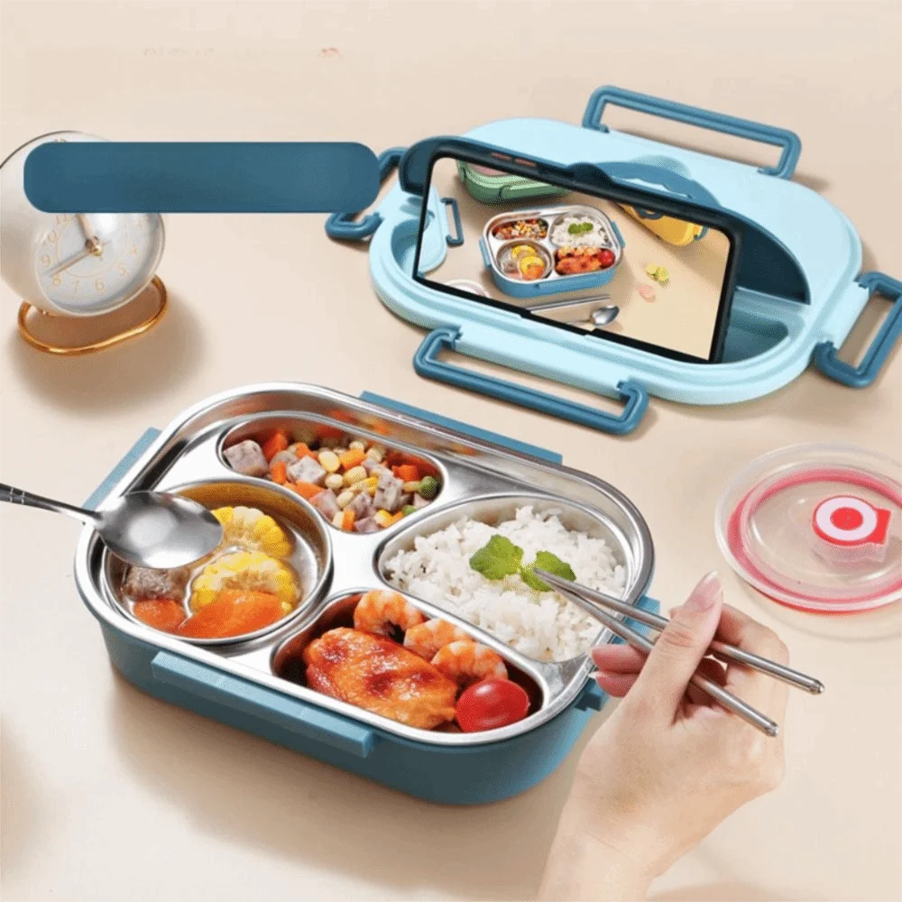 Large Capacity 304 Stainless Steel Lunch Box Insulated Sealed 4 Compartment Lunch Box Portable Leak-proof
Large Capacity 304 Stainless Steel Lunch Box Insulated Sealed 4 Compartment Lunch Box Portable Leak-proof