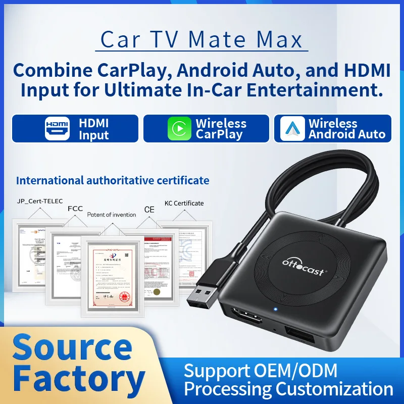 Car machine interconnected carplay box, adapter Android smart wired to wireless carplay
Car machine interconnected carplay box, adapter Android smart wired to wireless carplay