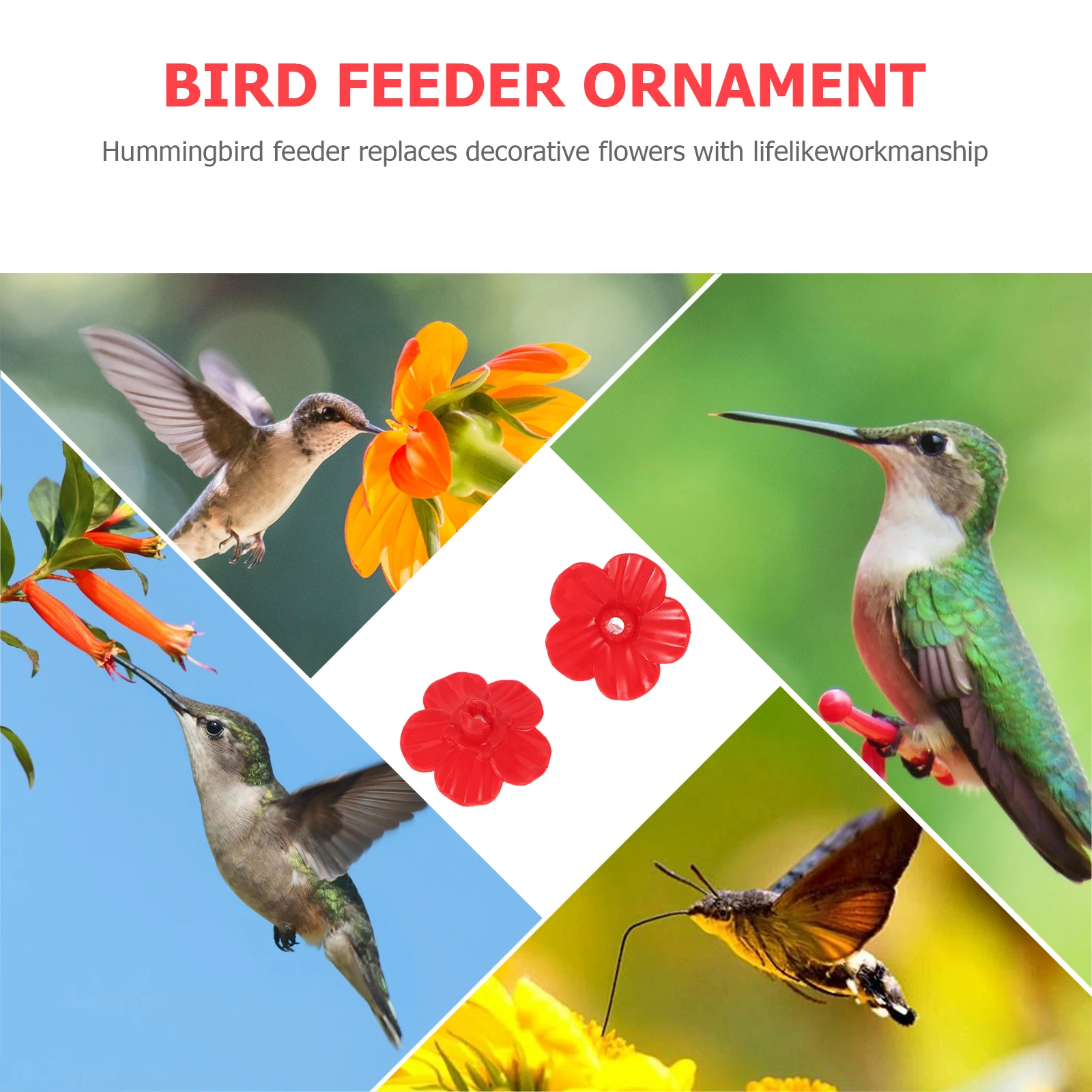 18 Pcs Bird Feeder Flowers Birdfeeder Hummingbird Feeders for Outdoors Water Birds No Mess
18 Pcs Bird Feeder Flowers Birdfeeder Hummingbird Feeders for Outdoors Water Birds No Mess