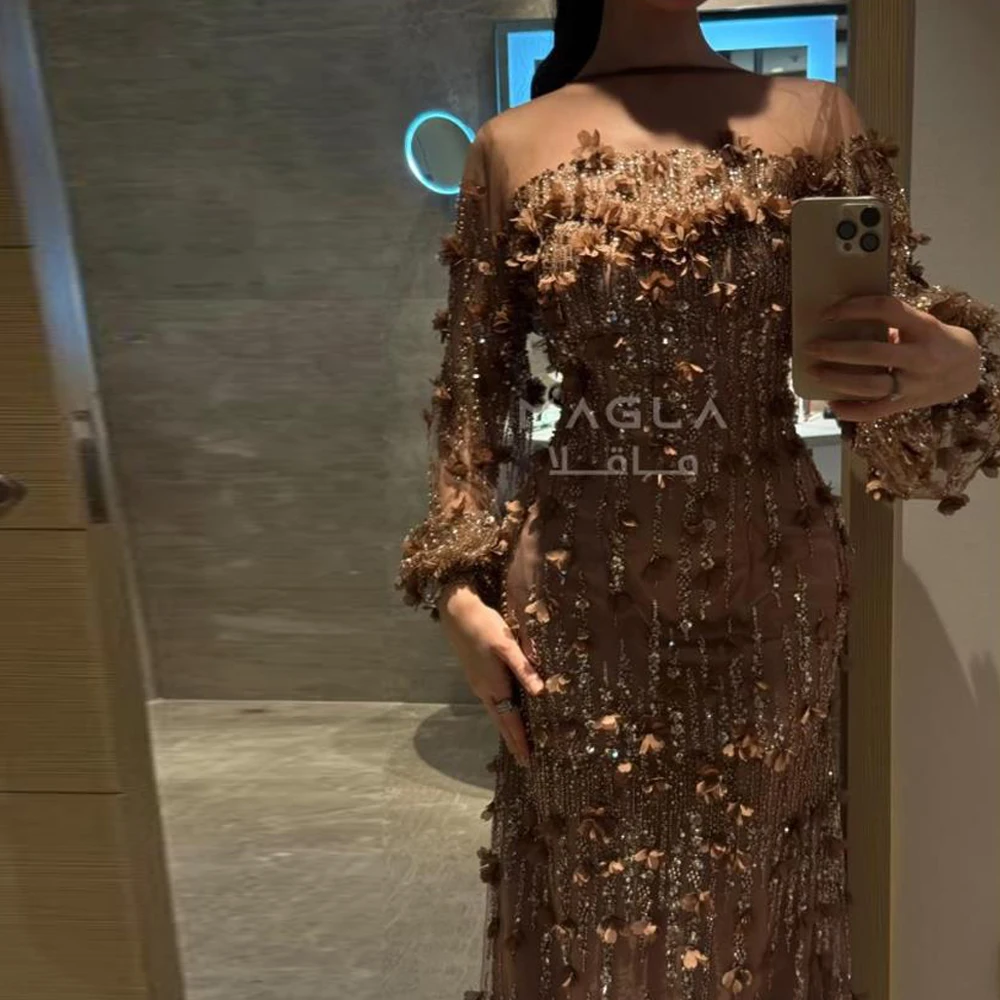 Вечернее платье из кружева с цветочным принтом по индивидуальному заказу и прозрачным вырезом с пайетками и рукавами-фонариками, платье для выпускного вечера длиной до щиколотки, свадебные платья
Вечернее платье из кружева с цветочным принтом по индивидуальному заказу и прозрачным вырезом с пайетками и рукавами-фонариками, платье для выпускного вечера длиной до щиколотки, свадебные платья