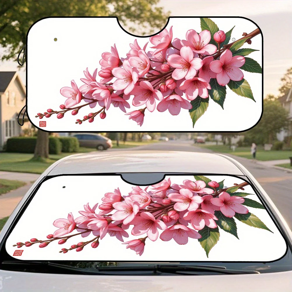 1pc, Pink Blossom Watercolor Art Print Car Windshield Sunshade, Easy To Fold Sun Visor For Front Windshield, Keeps Interior Temp
1pc, Pink Blossom Watercolor Art Print Car Windshield Sunshade, Easy To Fold Sun Visor For Front Windshield, Keeps Interior Temp