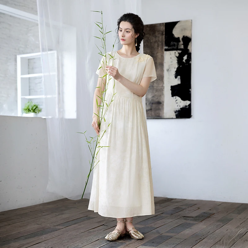 Ele Hand-Hooked Floral Summer New Arrival Loose Slimming Women's Dr A-Line Skirt ort Sve round Ne Daily Wear
Ele Hand-Hooked Floral Summer New Arrival Loose Slimming Women's Dr A-Line Skirt ort Sve round Ne Daily Wear