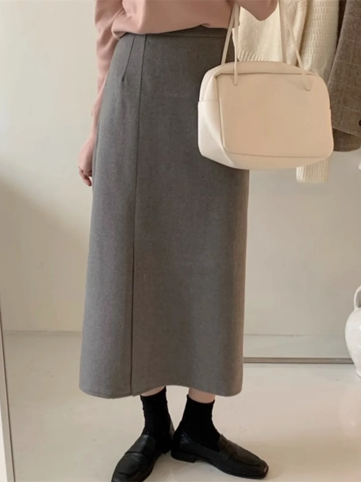 High Waist Thiened Woolen Skirt for Women Split Long A-Line Midi Skirt Autumn Winter Faion Ele Vintage Sle Commute
High Waist Thiened Woolen Skirt for Women Split Long A-Line Midi Skirt Autumn Winter Faion Ele Vintage Sle Commute