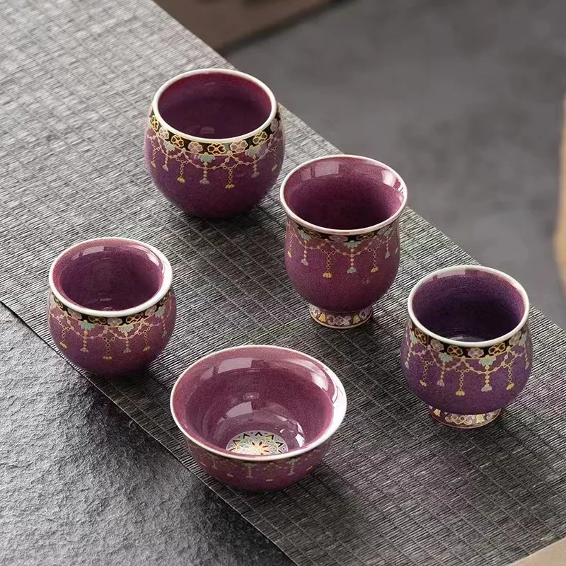 Dunhuang Jun Kiln Tea Cup Purple Handmade Retro Ceramic Tea Mug Chinese Kung Fu Gongfu Master Cup Tea Ceremony Teaware Drinkware
Dunhuang Jun Kiln Tea Cup Purple Handmade Retro Ceramic Tea Mug Chinese Kung Fu Gongfu Master Cup Tea Ceremony Teaware Drinkware