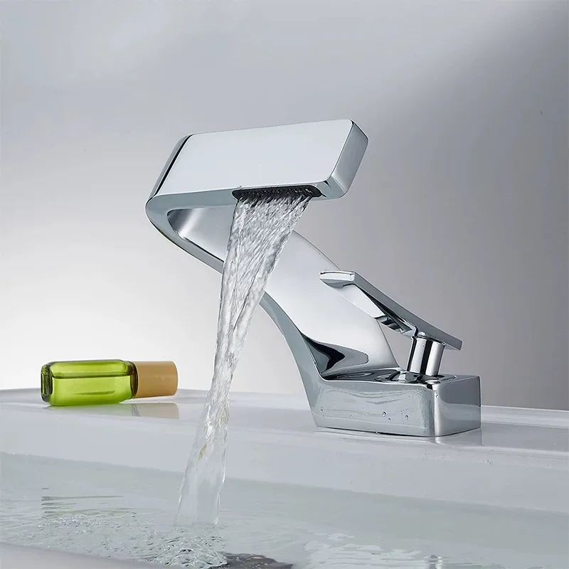 Modern Single-hole Copper handle Waterfall Basin Hot and Cold Mixed Faucet Bathroom Dresser Sink Home
Modern Single-hole Copper handle Waterfall Basin Hot and Cold Mixed Faucet Bathroom Dresser Sink Home