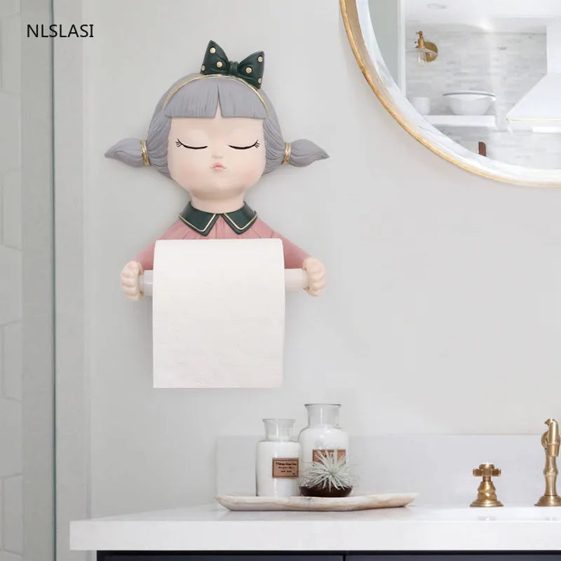 Cute Cartoon Girl Resin Punch-free Toilet Paper Storage Stand Bathroom Accessories Towel Face Towel Paper Towel Shelf Decor
Cute Cartoon Girl Resin Punch-free Toilet Paper Storage Stand Bathroom Accessories Towel Face Towel Paper Towel Shelf Decor