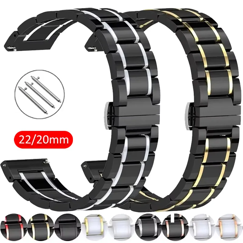 22mm 20mm Ceramic Strap For Amazfit GTR 42 47mm/GTS 2 3 4mini Bip5 3 3pro Bracelet Band Forerunner 55 158 745 255 965 265 Music
22mm 20mm Ceramic Strap For Amazfit GTR 42 47mm/GTS 2 3 4mini Bip5 3 3pro Bracelet Band Forerunner 55 158 745 255 965 265 Music