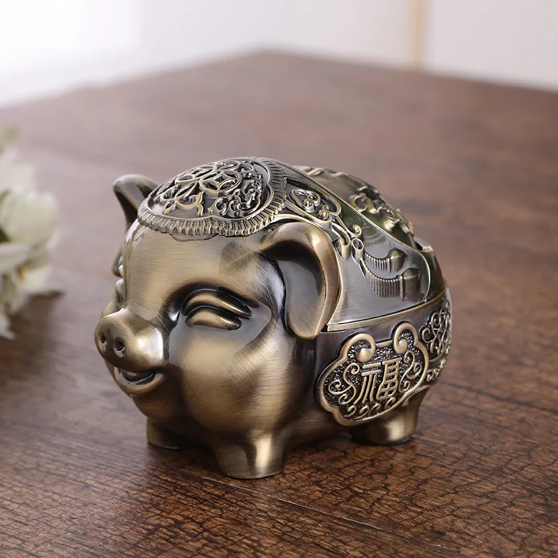 Retro Metal Pig Ashtray Animal Art Decorative Embossed Clamshell Living Room Outdoor Car Ashtray Home Decor for Boyfriend Gifts
Retro Metal Pig Ashtray Animal Art Decorative Embossed Clamshell Living Room Outdoor Car Ashtray Home Decor for Boyfriend Gifts