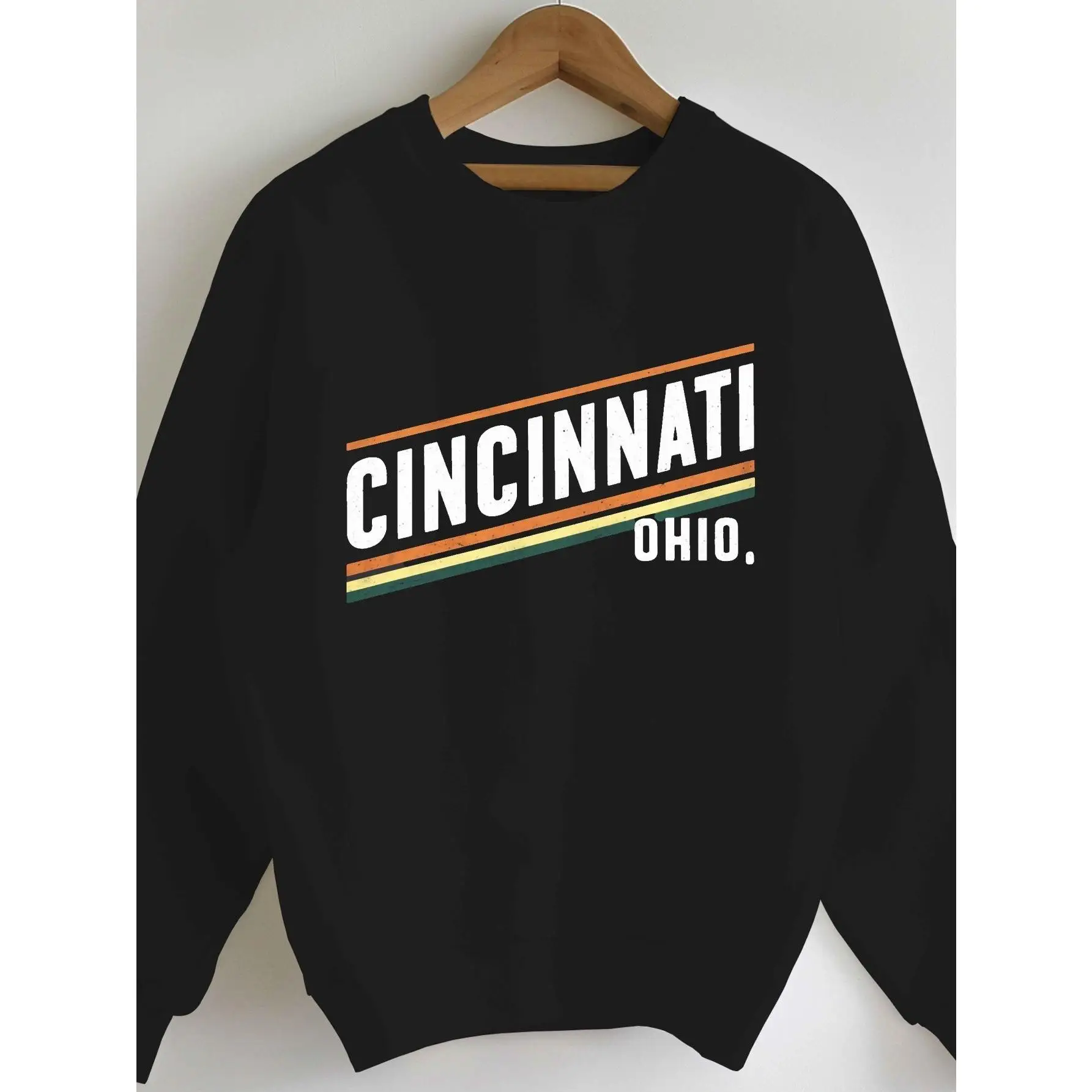 "Cincinnati Ohio Sweatshirt. Men Women City Pride Jumper. Retro Striped Graphic Pullover. Hometown Souvenir Gift Idea."
"Cincinnati Ohio Sweatshirt. Men Women City Pride Jumper. Retro Striped Graphic Pullover. Hometown Souvenir Gift Idea."