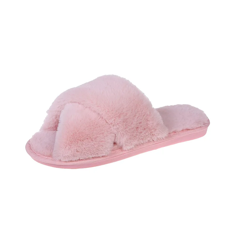 New cross plush slippers cotton slippers rainbow colors autumn and winter Korean casual wool slippers for women
New cross plush slippers cotton slippers rainbow colors autumn and winter Korean casual wool slippers for women