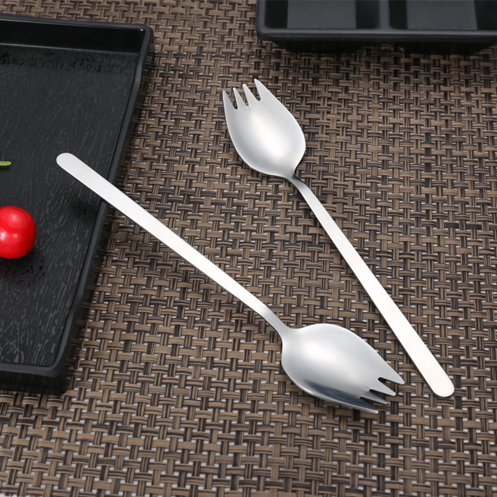 5Pcs Spork Stainless Steel Flatware Utensil Set Long Handle Portable Noodle Fork for Dessert Ice Cream Salad
5Pcs Spork Stainless Steel Flatware Utensil Set Long Handle Portable Noodle Fork for Dessert Ice Cream Salad