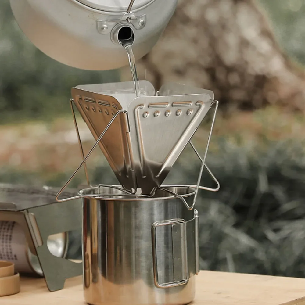 304 Stainless Steel Coffee Drip Rack Portable Foldable Filter Cup for Outdoor Camping Mini Handwash Accessories
304 Stainless Steel Coffee Drip Rack Portable Foldable Filter Cup for Outdoor Camping Mini Handwash Accessories