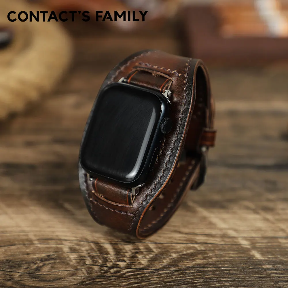 CONTACT'S FAMILY Apple Watch Band Retro Genuine Leather Belt Bracelet IWatch Series 6 5 4 SE 7 8 Ultra Band High Class
CONTACT'S FAMILY Apple Watch Band Retro Genuine Leather Belt Bracelet IWatch Series 6 5 4 SE 7 8 Ultra Band High Class