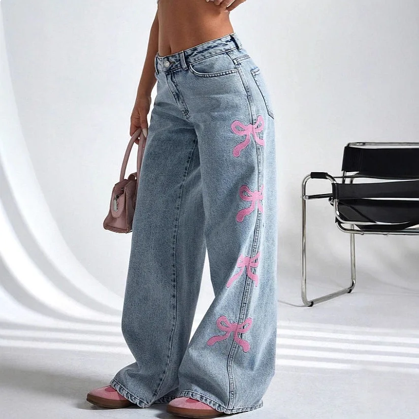 Cross Washed High Waist Butterfly Design Jeans Denim Pants Casual Streetwear
Cross Washed High Waist Butterfly Design Jeans Denim Pants Casual Streetwear