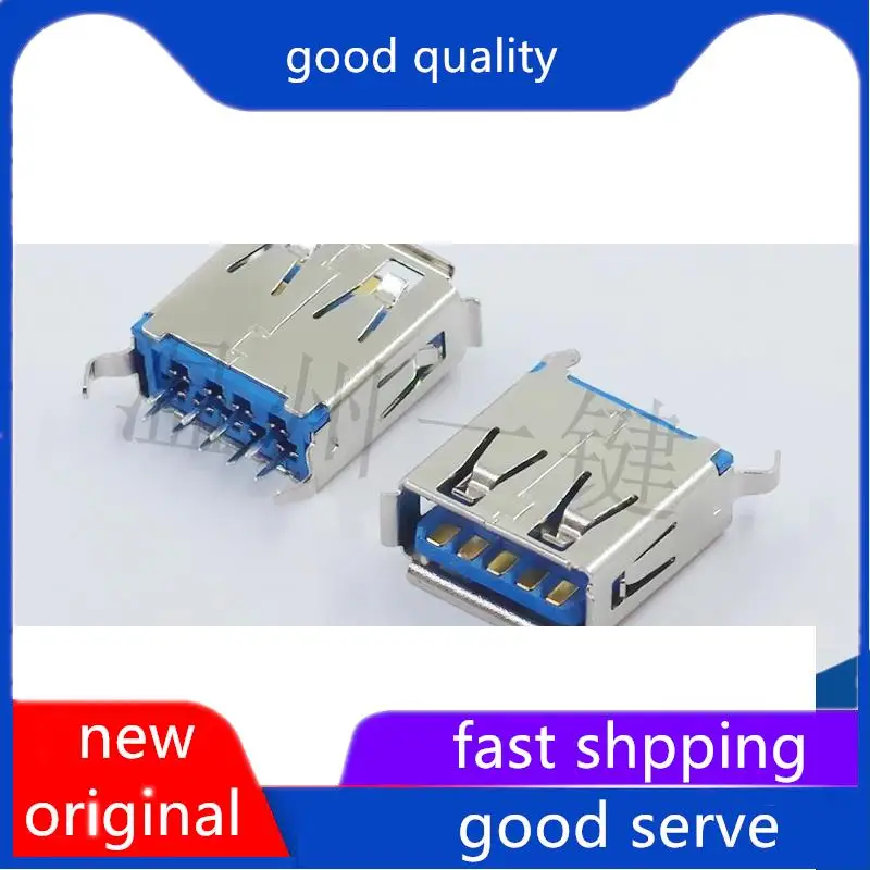 10pcs original new USB3.0A female crimp 13.7H blue rubber core 180 degree bent pin USB connector female high-speed head
10pcs original new USB3.0A female crimp 13.7H blue rubber core 180 degree bent pin USB connector female high-speed head