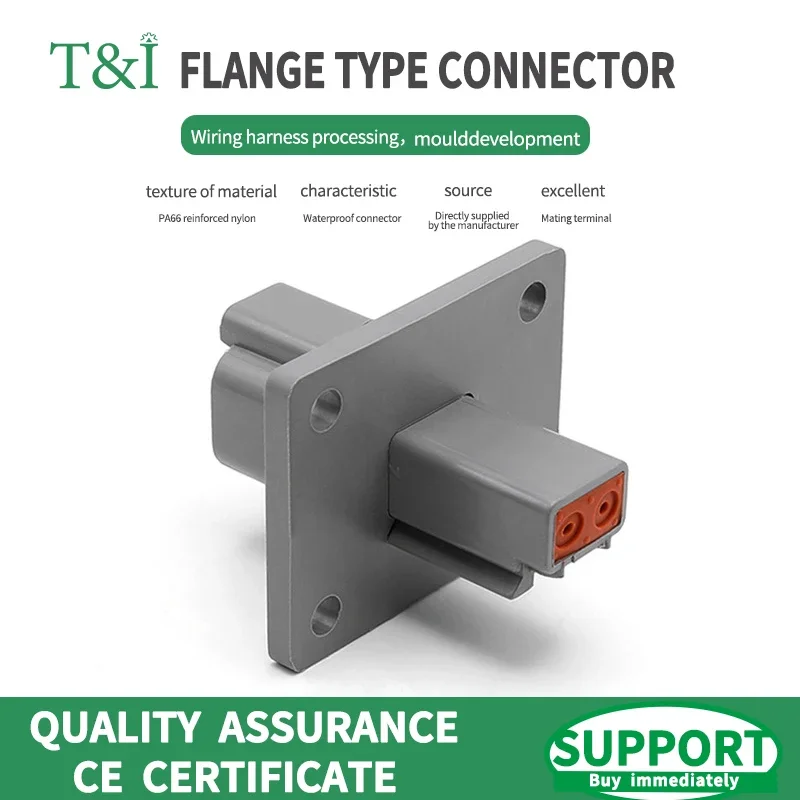 DT04-4P-L012 Deutsch flange type waterproof automotive connector 2P/3P/4P/6P/8P/12P sheath butt harness socket terminal
DT04-4P-L012 Deutsch flange type waterproof automotive connector 2P/3P/4P/6P/8P/12P sheath butt harness socket terminal