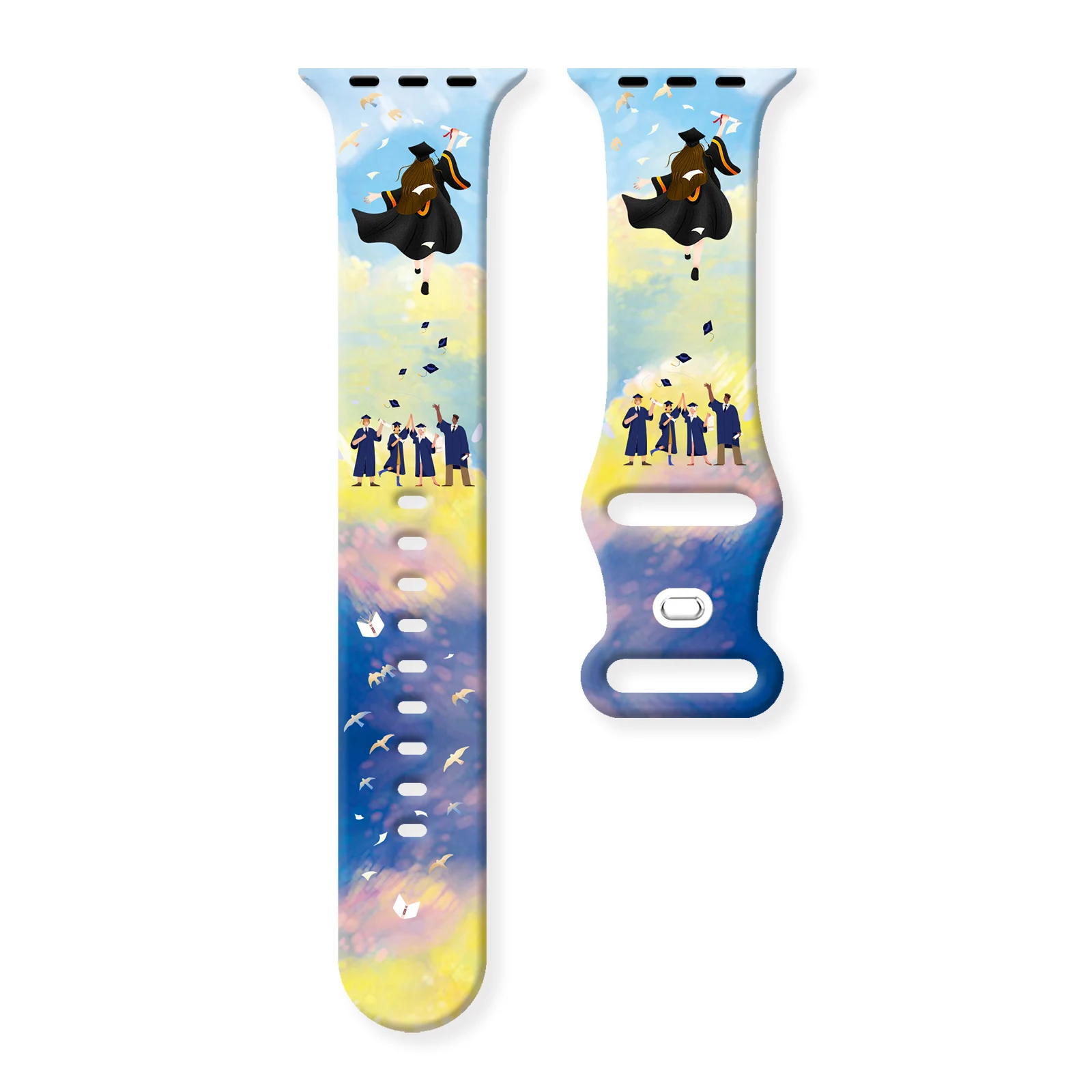Graduation Edition Sport Band for Apple Watch Series 10/9/8/7/SE, Youth Collection Printed Silicone Strap 45mm 44mm 42mm
Graduation Edition Sport Band for Apple Watch Series 10/9/8/7/SE, Youth Collection Printed Silicone Strap 45mm 44mm 42mm
