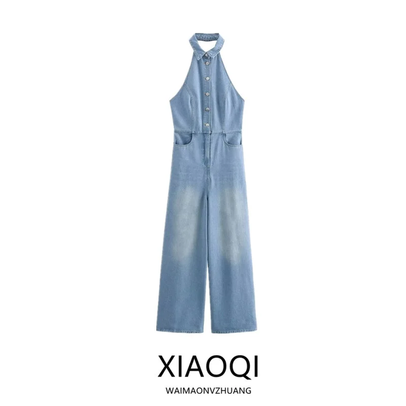 Fall 2024 Women's Design Sensation Long Sve Ne Hanging Denim Overall Pants Versatile mid Waist Long Legged Outfit
Fall 2024 Women's Design Sensation Long Sve Ne Hanging Denim Overall Pants Versatile mid Waist Long Legged Outfit