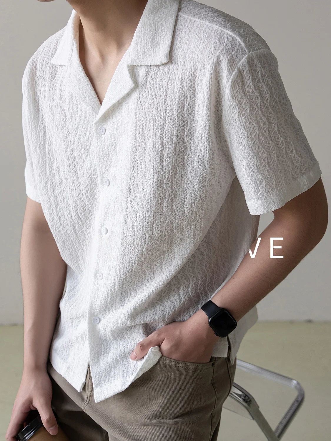 Men's Casual Knitted Short Sleeve Shirt Four Colors Cable Knit Design Cuban Collar Summer Breathable Polyester Fiber Shirt
Men's Casual Knitted Short Sleeve Shirt Four Colors Cable Knit Design Cuban Collar Summer Breathable Polyester Fiber Shirt
