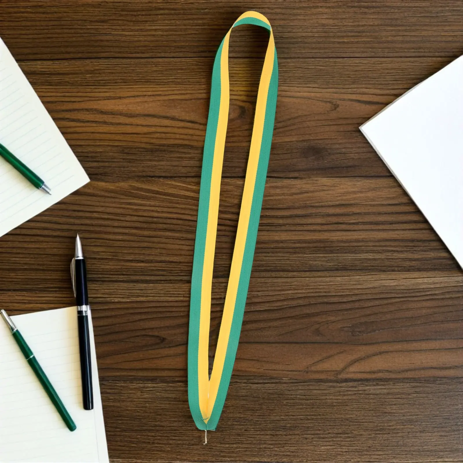 Flat Ribbon for Awards Snap Clip Medal Lanyard Yellow Green Striped Neck Lanyards Sports Meeting Competitions with Clips Medals
Flat Ribbon for Awards Snap Clip Medal Lanyard Yellow Green Striped Neck Lanyards Sports Meeting Competitions with Clips Medals