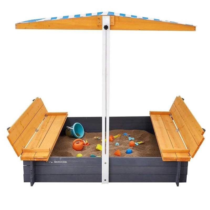 Natural Wood Sandpit 57.3x47.2x47.2in For Backyard Beach Park, Adjustable Canopy Foldable Bench Seats Bottom Liner Outdoor Kids Play Station Gift 3-12 Years
Natural Wood Sandpit 57.3x47.2x47.2in For Backyard Beach Park, Adjustable Canopy Foldable Bench Seats Bottom Liner Outdoor Kids Play Station Gift 3-12 Years