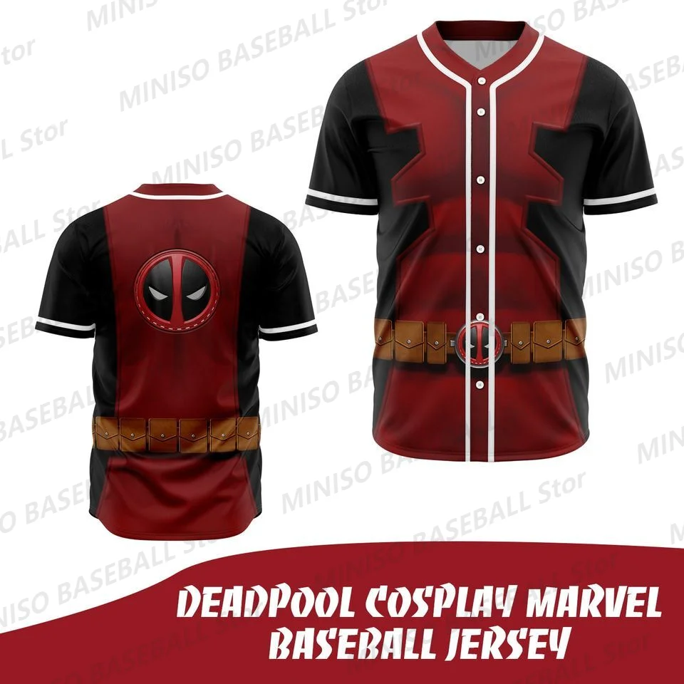Summer New Boys Marvel Movie Character Series 3D Printing Deadpool Baseball Jersey KID/Adult Casual Personalized Sports Jersey
Summer New Boys Marvel Movie Character Series 3D Printing Deadpool Baseball Jersey KID/Adult Casual Personalized Sports Jersey