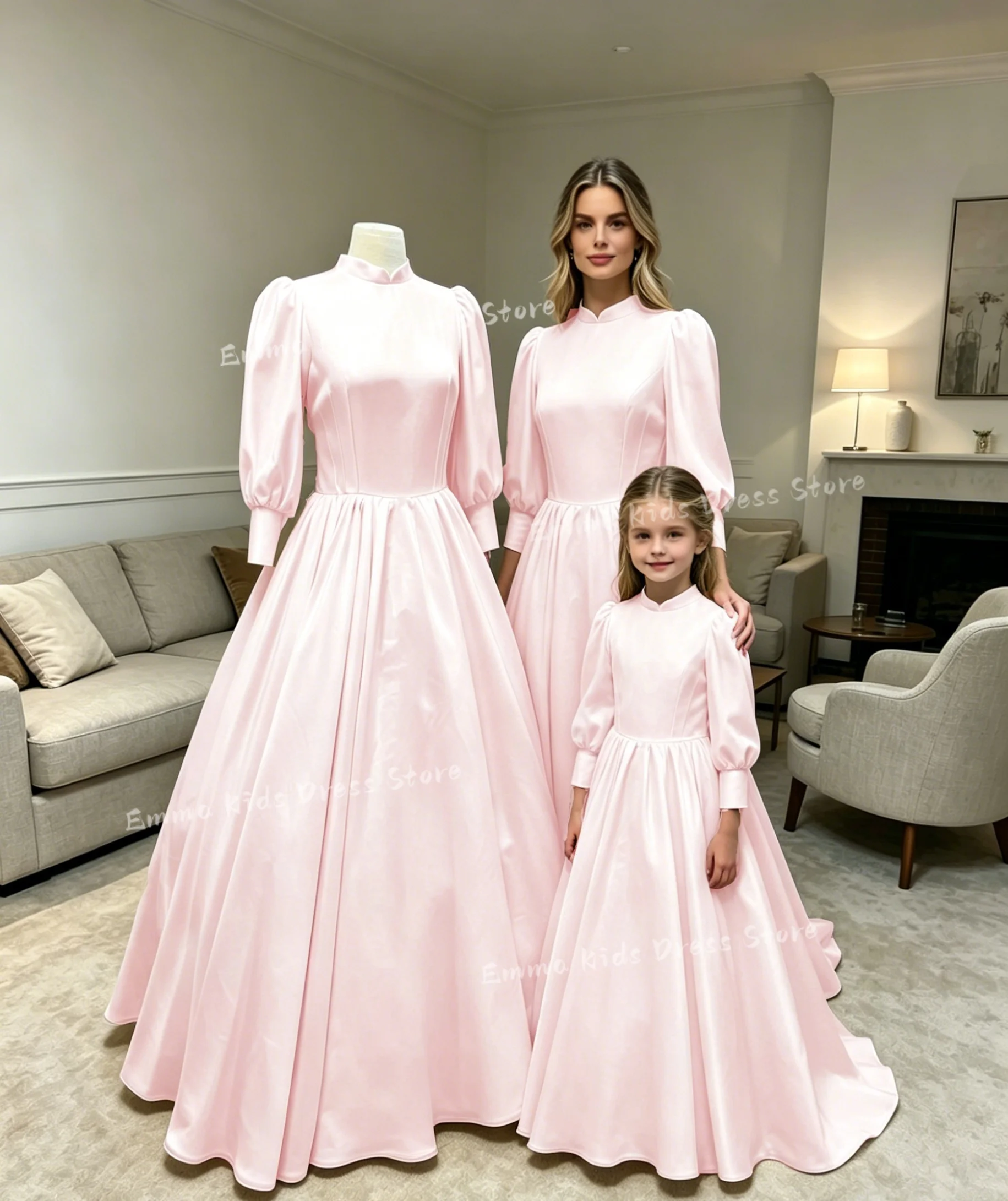 Custom Simple Flower Girl Dress Wedding Satin Children's Girl A-Line Bridesmaid Dress Pageant First Communion Dress
Custom Simple Flower Girl Dress Wedding Satin Children's Girl A-Line Bridesmaid Dress Pageant First Communion Dress